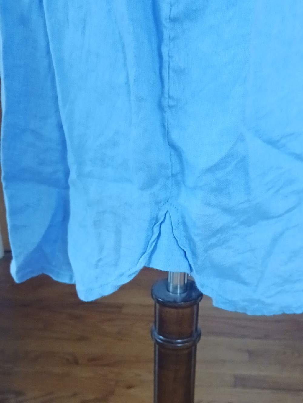 J. Jill Linen Shirt Long Sleeve Button Front With Collar Vneck Blue Sz M - Picture 4 of 9
